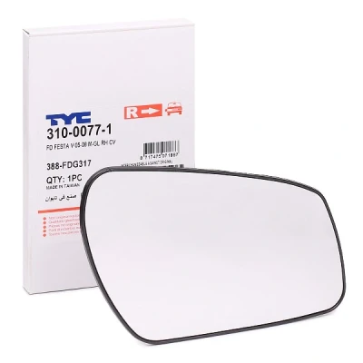 Abbildung von TYC 310 0077 1 Außenspiegelglas rechts FORD: Focus C Max, 2 Kombi, FIESTA 5