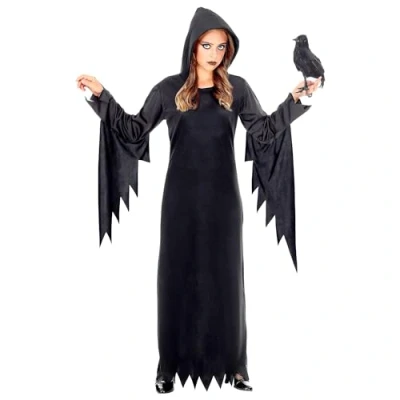 Abbildung von W WIDMANN MILANO Party Fashion Kinderkostüm Dunkle Königin, Kleid mit Kapuze, Gothic Queen, Faschingskostüme