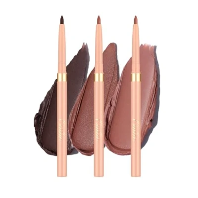 Abbildung von OULAC Lipliner Wasserfest Set, Drehbarer Langanhaltender Lippenkonturenstift und Eyeliner mit Mattes Finish, Hochpigmentiert Geschmeidig, Konturieren Sie Ihre Lippen, Vegan
