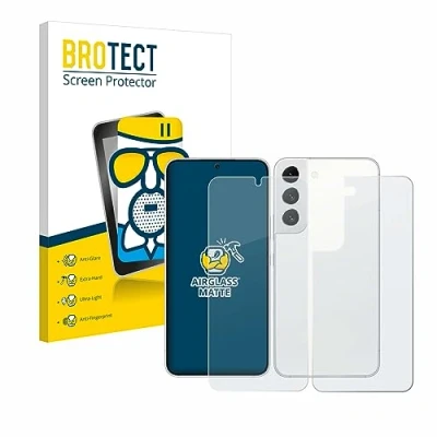 Abbildung von BROTECT Entspiegelungs Schutzglas für Samsung Galaxy S22 5G (Display+Rückseite) Schutz Folie Panzerfolie Glas Matt [Kratzfest 9H, Anti Reflex]