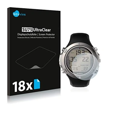Abbildung von Savvies 18 Stück Schutzfolie für Suunto D6I Novo Displayschutz Folie Ultra Transparent