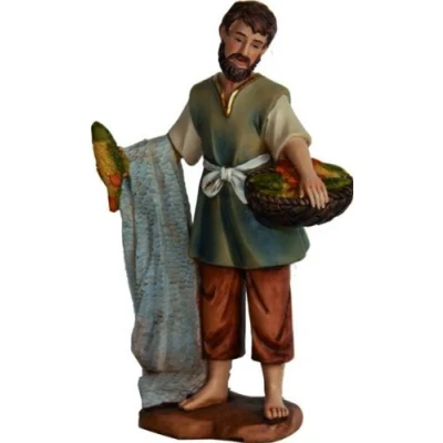Abbildung von Fischer, geeignet für 9cm Figuren, handbemalen