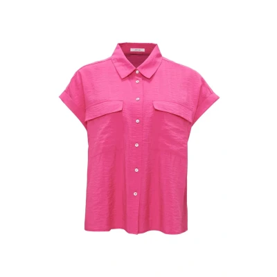Abbildung von Opus Kurzarm Fitara Hemdbluse, Damen, Größe: 36, Pink punch