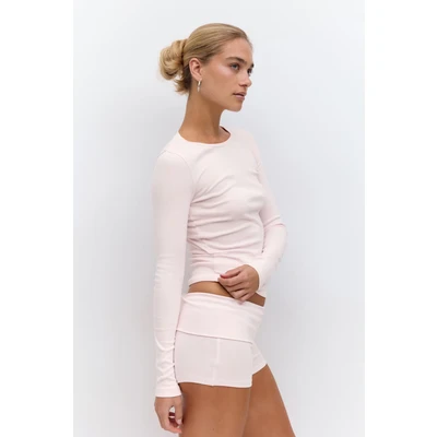 Abbildung von Gina Tricot   basic folded hotpants  biker shorts   Pink   XS   Dame