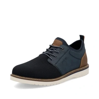 Abbildung von Rieker Herren Low Top Sneaker 04550, Männer Halbschuhe, lose Einlage,Sportschuhe,Freizeitschuhe,Turnschuhe,Laufschuhe,blau (14),42 EU / 8 UK