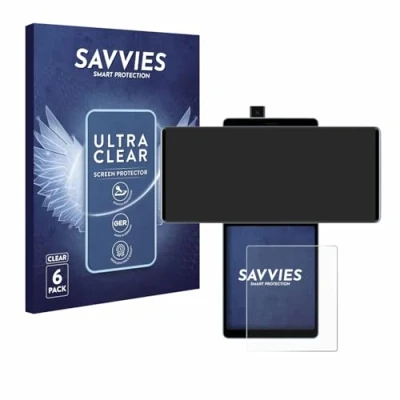 Abbildung von Savvies 6 Stück Schutzfolie für LG Wing (Hinteres Display) Displayschutz Folie Ultra Transparent