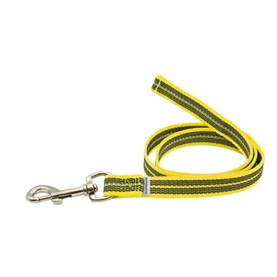 Abbildung von Gummierte Leine ohne Handschlaufe neon gelb, 100 cm (1 m)