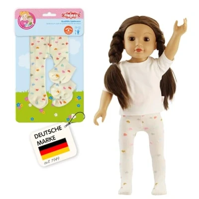 Abbildung von Puppen Strumpfhose mit S&ouml;ckchen &#039;&#039;Herz Konfetti&#039;&#039;, Gr. 28 35 cm