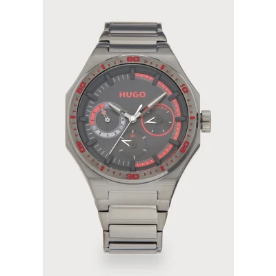 Abbildung von HUGO Uhr, Herren, Größe: One Size, Grey/black