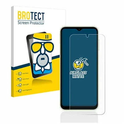 Abbildung von BROTECT Entspiegelungs Schutzglas für Samsung Galaxy A14 4G Schutz Folie Panzerfolie Glas Matt [Extrem Kratzfest 9H, Anti Reflex, Fingerprint]