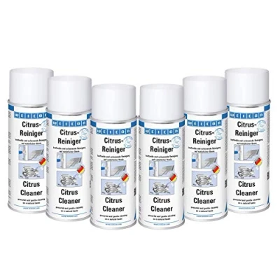 Abbildung von WEICON Citrus Reiniger 6er Set 400 ml Spray Allzweckreiniger Universalreiniger Entfernt Fett, Öl, Schmierstoffe, Klebstoffreste UVM. von Metall, Glas, Fenstern, Keramik, Kunststoff usw.