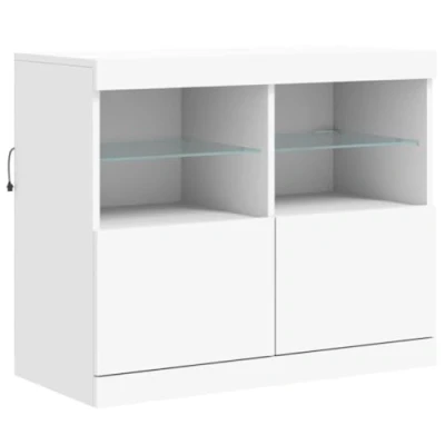 Abbildung von vidaXL Sideboard mit LED Leuchten Weiß 81x37x67 cm (1 St)