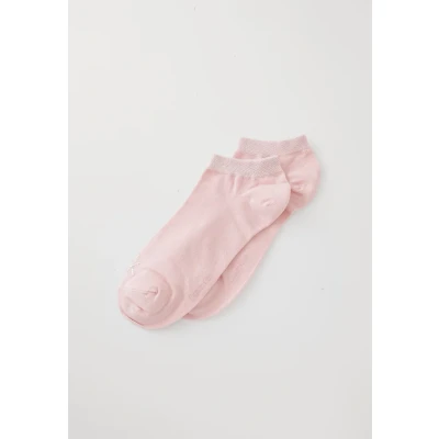 Abbildung von Calvin Klein 2P Shiny Logo Sneaker Socks Rosa Gr 39/42 Damen