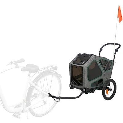 Abbildung von Trixie Bicycle trailer, S: 64 x 92 80/130 cm, grey/sage