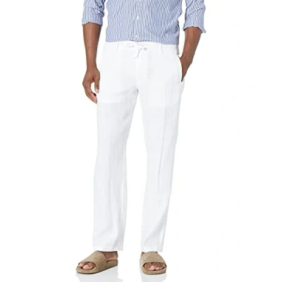Abbildung von Perry Ellis Herren 100% Linen Drawstring Pant Lssige Hose, Bright White, 32W / 32L