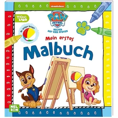 Abbildung von PAW Patrol Lernbuch: Mein erstes Malbuch: Mit Ausmalbildern und farbigen Vorlagen Spielend Farben Formen lernen ab 2 Jahre