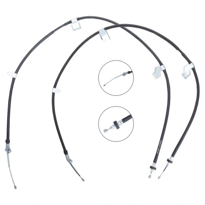 Abbildung von RIDEX 124C1470 Handbremsseil hinten, links, hinten rechts 1705/1524mm Scheibenbremse NISSAN: Qashqai / Qashqai+2 I