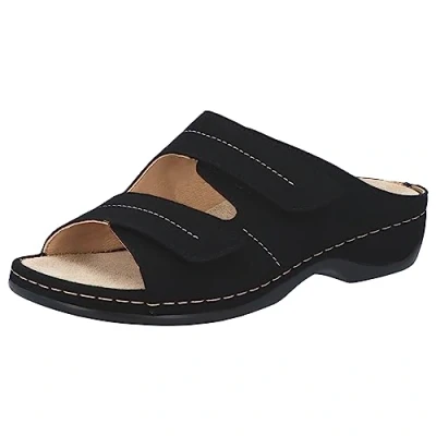 Abbildung von Berkemann Pantolette flach, Damen, Größe: 40 2/3, Schwarz Schuhe