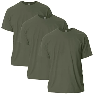 Abbildung von Gildan Unisex Erwachsene Ultra Cotton, Style G2000, Multipack T Shirt, Militärgrün (3er Pack), L
