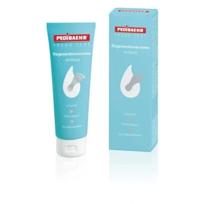 Abbildung von Fußbalsam, Regenerationscreme mit Minzöl, Fusspflege für jeden Hauttyp, PediBaehr, 125ml, 125 ml
