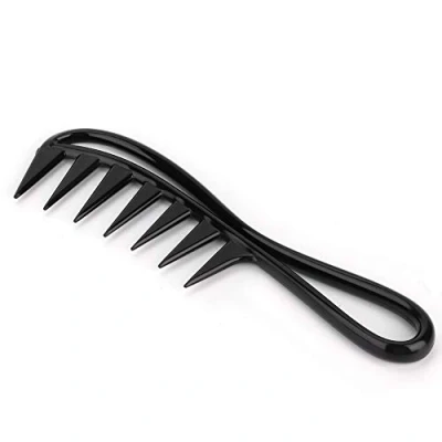 Abbildung von Kamm Breite Zähne,2 stücke Professionelle Salon Zähne Kamm,Lockiges Haar Friseur Kamm,Haar Styling Tool für Zuhause Täglichen Gebrauch Frauen Männer