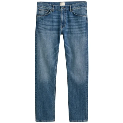 Abbildung von GANT Regular Jeans Straight Leg, Herren, Größe: 34x34, Mid blue worn in