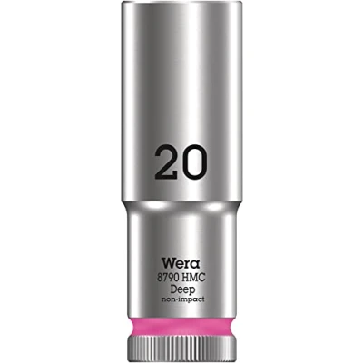 Abbildung von Wera 05004560001 8790 HMC Deep Steckschlüsseleinsatz 1/2&quot;, Leuchtpink, 20.0 mm