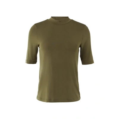 Abbildung von comma casual identity Tshirt basic, Damen, Größe: 42, Olivgrün