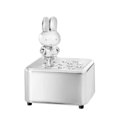 Abbildung von Spieluhr miffy versilbert anlaufgeschützt 10,5x6,5x6,5cm