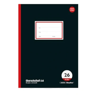 Abbildung von Staufen Style Oberschulheft DIN A4, kariert mit Rand, 20 Blatt, extraweißes 90g/m² Qualitätspapier, 3 Stück