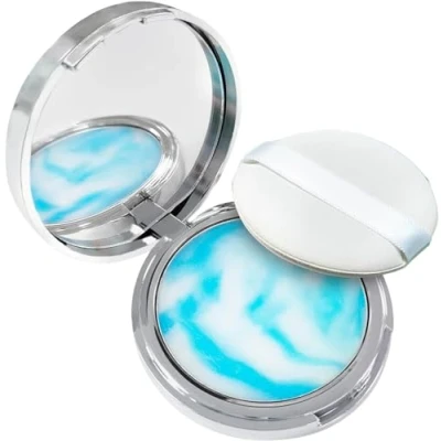Abbildung von CESGIGO Candy Bella Puder, mattierendes Gesichtspuder, seidenmattes Einstellung von Make up Pulver, seidiges mattes Fixierpuder für die Ölkontrolle (1 Stück gepresstes Puder)
