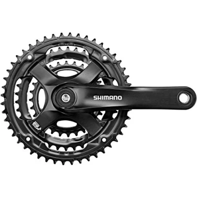 Abbildung von Kettenradgarnitur 6/7/8 Fach Shimano Tourney FC TY501 Mit 175mm Kurbel 48 X 38 28Z Schwarz