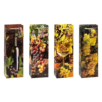 Abbildung von TSI Geschenktüten WEIN, 12er Packung, Größe: Flasche (HxBxT 36 x 12 8 cm), Art. Nr. 85285