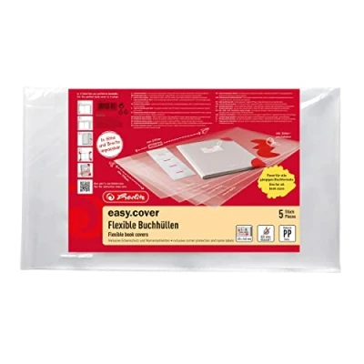 Abbildung von Herlitz Schulheft 5 Buchumschläge / Buchschutzhüllen Buchhüllen flexible Grö