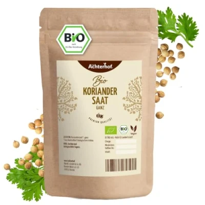 Abbildung von Bio Koriander Samen ganz (1kg) Koriandersaat vom Achterhof Koriandersamen coriander organic