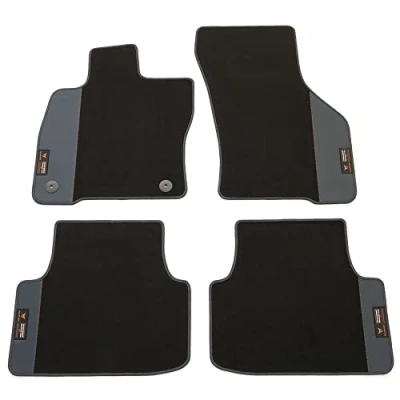 Abbildung von Seat 5FG863011NLOE Fußmatten Premium Velours Textilfußmatten 4X Stoffmatten, schwarz/blau, mit Cupra Logo