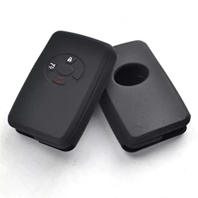 Abbildung von Silikon Auto Remote Key Protector Cover Case Fob Shell Autozubehör 3 Tasten für Toyota Corolla Yaris Vios RAV4 Urban Auris Vitz Ractis IST