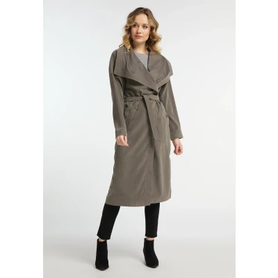 Abbildung von DREIMASTER Vintage Cupro Mantel für Damen M / Dunkelgrau 100% Polyester