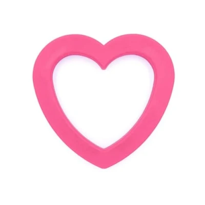 Abbildung von ARK Baby Grabber Herz Kauhilfe für Babys und Kinder Sensorisches Beißspielzeug in verschiedenen Härtegraden Farben (mittel, pink)