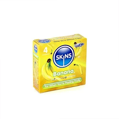 Abbildung von «Banana» Kondome mit Bananenaroma ohne Latexgeruch (4 Kondome) 4 St
