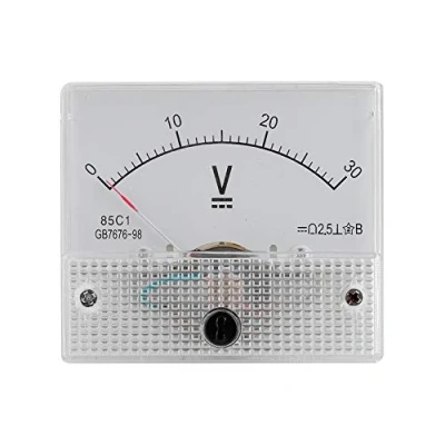 Abbildung von VBESTLIFE Strom Voltmeter Spannung 2.5 Genauigkeit Analog Panel(Teststrombereich: DC 0 30V)