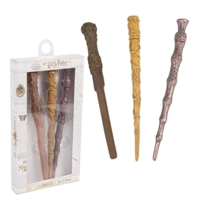 Abbildung von HARRY POTTER Set mit 3 Zauberstab Kugelschreibern