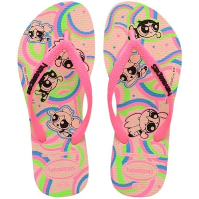 Abbildung von Havaianas Powerpuff Girls Zehentrenner für Kinder, Größe: 29 30, Ballet rose Kunststoff