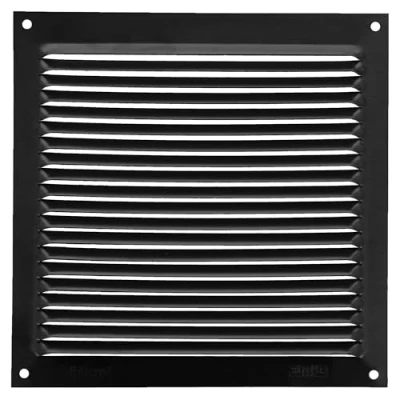 Abbildung von Amig Quadratisches Aluminiumgitter Lüftungsgitter für Luftauslass Ideal Decken in Küche und Bad Maße 170 x mm Farbe Schwarz
