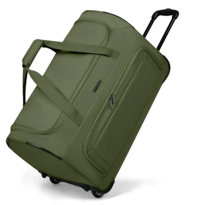 Abbildung von REDOLZ große M Trolley Reisetasche mit Rollen 61 cm 71 Liter für Männer &amp; Frauen (Duffle Essentials)