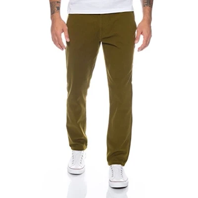 Abbildung von Rock Creek Herren Designer Chino Hose Regular Slim Chinohose RC 390 Olive W30 L32