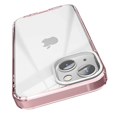 Abbildung von elago Hybrid Clear Case Kompatibel mit iPhone 13 Hülle (6,1&quot;), PC + TPU Technologie, Kristallklar, Stoßfester Bumper Schutzhülle, Ganzkörperschutz Handyhülle (Rosa)