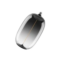Abbildung von OSRAM Vintage 1906 Big Elipse Oval ist eine dimmbare LED Lampe aus Kunststoff mit Filament in Ellipsenform. Sie bietet 12 W für 300 lm, E27 Fassung, Smoke Design, 200 mm Durchmesser, CRI 80, 1800 K.