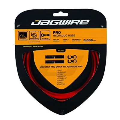 Abbildung von Jagwire Bremsleitungset Hyflow (Teflon/Kevlar) 3000mm Schlauch Set, rot, 3 m