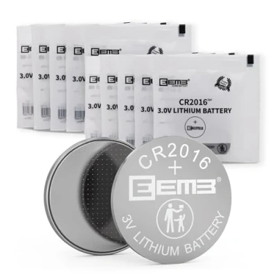 Abbildung von EEMB 10PACK CR2016 Batterie 3V Knopfzellen Batterien 2016 ECR2016 DL2016 LM2016 für Autoschlüssel FOB Uhren Taschenrechner Garagentoröffner
